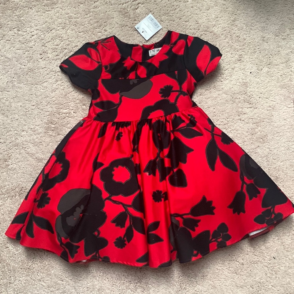 Red and black dress